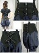 Shibuya Bloodsucker Bat Earl Dark Blue Stripes Harajuku Style Punk Lolita Bloomers