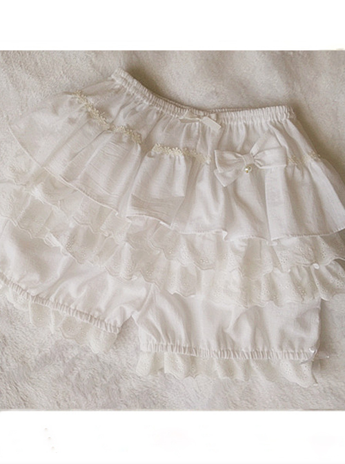 Pure Cotton And Linen Multilayer Sweet Lolita Bloomers