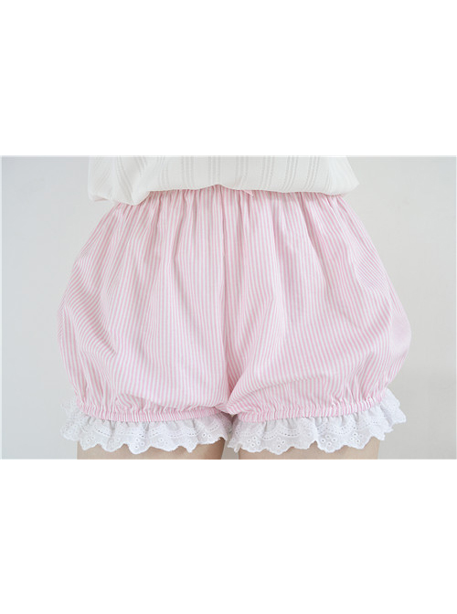 Cute Stripe Lace Sweet Lolita Bloomers