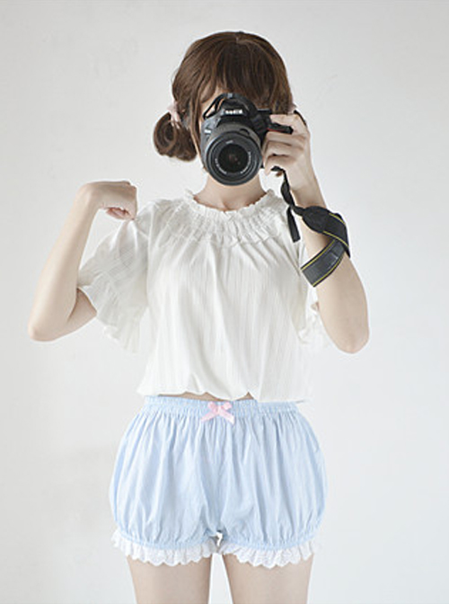 Cute Stripe Lace Sweet Lolita Bloomers