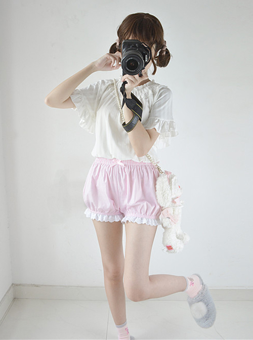 Cute Stripe Lace Sweet Lolita Bloomers