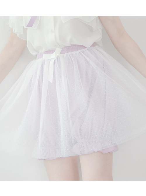 Multiple Colour Knit Net Yarn Sweet Lolita Bloomers