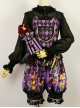 Halloween Trick Or Treat Cat Gothic Prince Lolita Purple Sling Pants