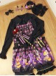 Halloween Trick Or Treat Cat Gothic Prince Lolita Purple Sling Pants