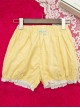 Cute Plaid Printing White Lace Sweet Lolita Short Bloomers