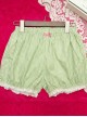 Cute Plaid Printing White Lace Sweet Lolita Short Bloomers