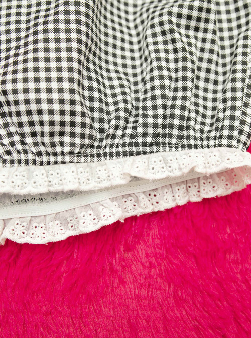 Cute Plaid Printing White Lace Sweet Lolita Short Bloomers