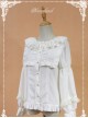 White Doll Collar Lantern Sleeve Bowknot Lolita Blouse