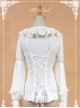 White Doll Collar Lantern Sleeve Bowknot Lolita Blouse