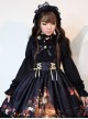 Black Doll Collar Lantern Sleeve Bowknot Lolita Blouse