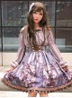 Smoke-grey Flare Sleeve Long Sleeve Bowknot Lolita Blouse