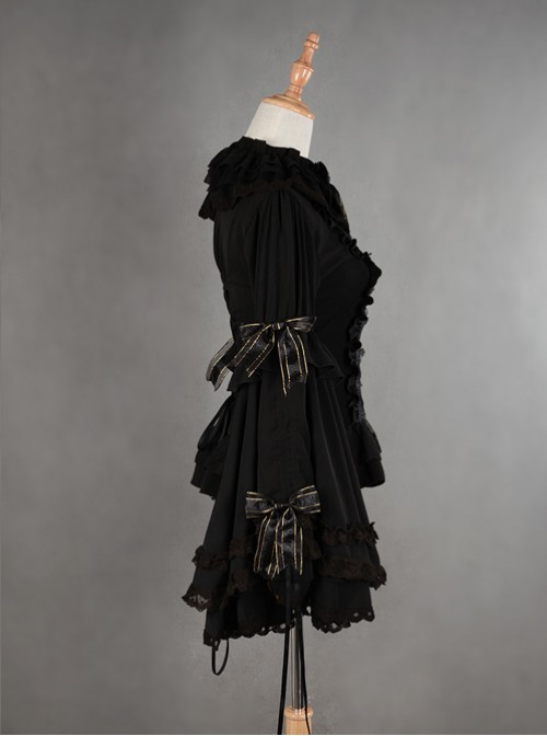 Gorgeous Flare Sleeve Black Bowknot Lolita Blouse