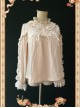 Warm Milk Tea Pure Cotton Apricot Color Lace Puff Sleeve Classic Lolita Shirt