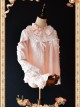 Warm Milk Tea Pure Cotton Pink Lace Puff Sleeve Classic Lolita Shirt