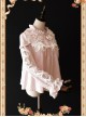 Warm Milk Tea Pure Cotton Pastel Violet Lace Puff Sleeve Classic Lolita Shirt