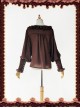 Sugar And Matcha Series Dark Brown Retro Bats Sleeve Classic Lolita Shirt