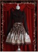 Moon's Elegy Standing Collar Accordion Pleats Brown Chiffon Long Sleeve Classic Lolita Shirt