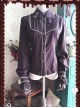 Chocolate Sauce Series Embroidery Dark Brown Long Sleeve Classic Lolita Shirt