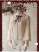 Chocolate Sauce Series Embroidery Khaki Long Sleeve Classic Lolita Shirt