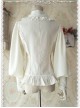 Ordinary Leg-of-mutton Sleeve Milky White Chiffon Classic Lolita Shirt