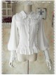 Ordinary Leg-of-mutton Sleeve White Chiffon Classic Lolita Shirt