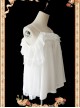 Antique Dress Shop Series White Trumpet Sleeve Off Shoulder Classic Lolita Shirt