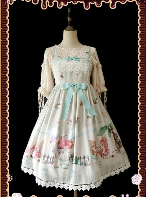 Champagne Pink Lovely Puff Sleeve Lolita Super Short Top