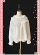 Little Star Hollow Out White Lace Lolita Long Sleeves Shirt