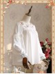 Strawberry Embroidery Series Double-sided Wear White Chiffon Lolita Long Sleeve Shirt
