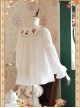 Strawberry Embroidery Series Double-sided Wear White Chiffon Lolita Long Sleeve Shirt