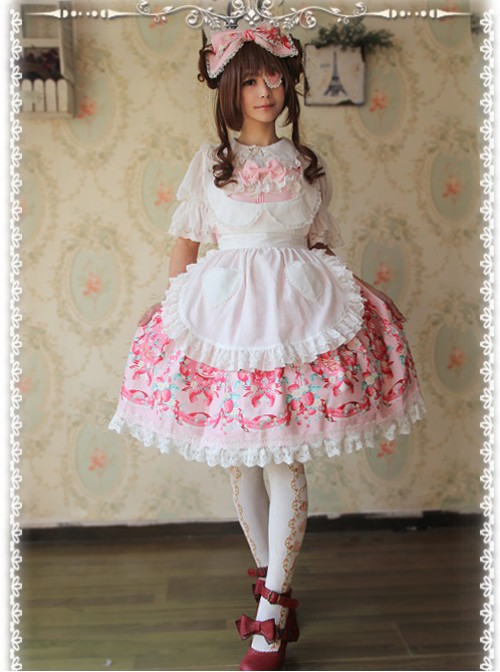 White Chiffon Lolita Super Short Top With Detachable trumpet Sleeve