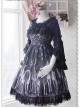 Black Chiffon Lolita Super Short Top With Detachable trumpet Sleeve