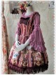 Purple-red Chiffon Lolita Super Short Top With Detachable trumpet Sleeve