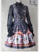 Chiffon Black Transparent Glass Striped Stand Collar Bow-tie Lolita Long Sleeve Shirt