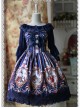 Daily Version Fairy Dance Series Deep Blue Small Trumpet Sleeves Lolita Shirt