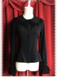 Thickened Chiffon Black Lace Long Sleeve Lolita Shirt