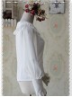 Infanta The Roses Funeral Series White Chiffon Glass Stripes Lolita Long Sleeve Shirt