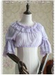 Infanta Chiffon Trumpet Sleeve Lolita Super Short Shirt