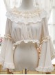 Retro Trumpet Sleeves Chiffon Lolita Short Shirt