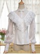 Chiffon Retro Slim Small Standing Collar Lolita Long Sleeve Shirt