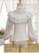 Chiffon Retro Slim Small Standing Collar Lolita Long Sleeve Shirt