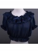 Chiffon Lace Short Puff Sleeve Lolita Short Shirt