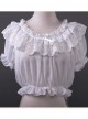 Chiffon Lace Short Puff Sleeve Lolita Short Shirt