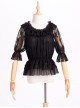 Chiffon Lace Circular Collar Lolita Half Sleeves Blouse