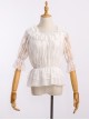 Chiffon Lace Circular Collar Lolita Half Sleeves Blouse