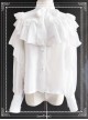 Retro Bowknot Chiffon Lolita Ruffles Long Sleeve Shirt