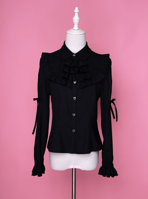 Retro Chiffon Gothic Lolita Long Sleeve Shirt