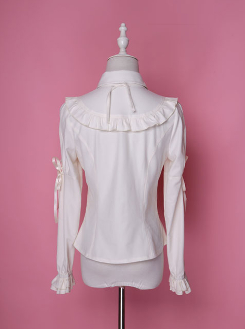 Retro Chiffon Gothic Lolita Long Sleeve Shirt