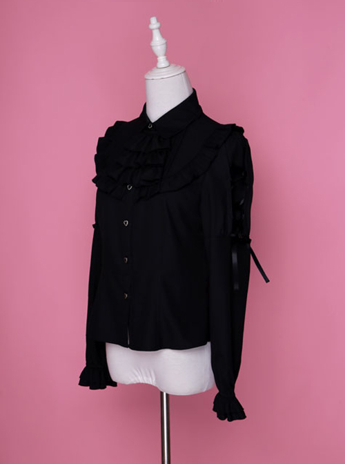 Retro Chiffon Gothic Lolita Long Sleeve Shirt