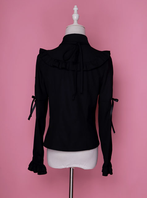 Retro Chiffon Gothic Lolita Long Sleeve Shirt